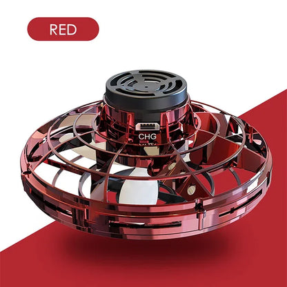 Dron volador mágico con forma de ovni giratorio